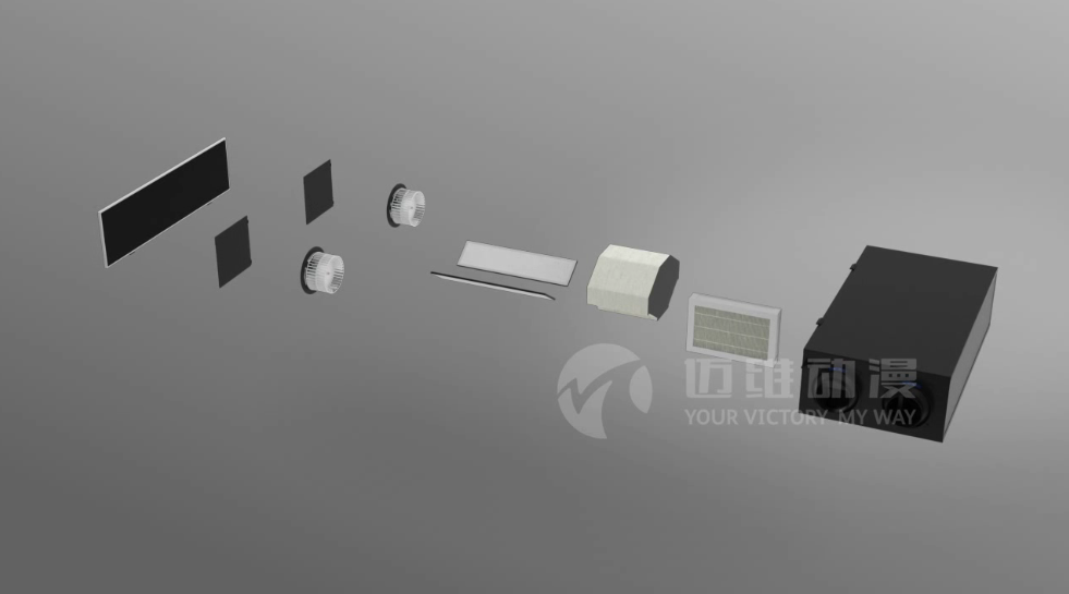 吊頂式熱回收凈化新風(fēng)機系統(tǒng)原理動畫演示