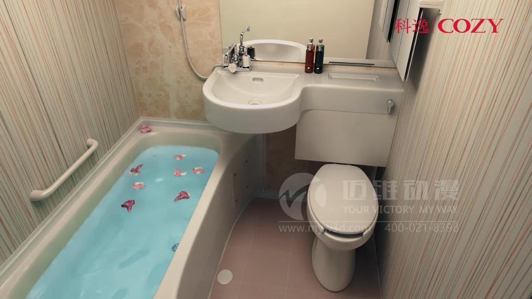 整體衛(wèi)浴是否適合家庭使用？產(chǎn)品演示三維動畫為你揭曉謎題(圖1)