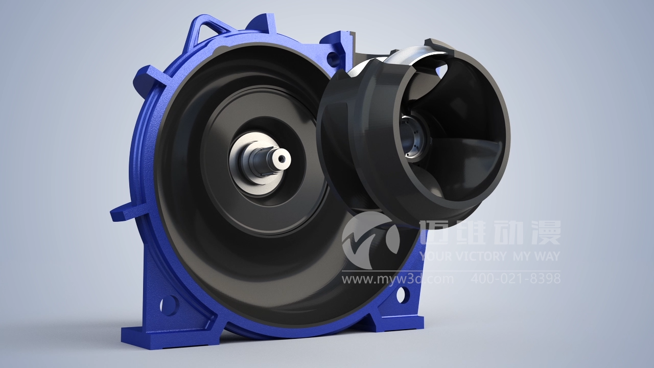 三維動(dòng)畫制作凸輪式轉(zhuǎn)子泵動(dòng)畫演示(圖1)