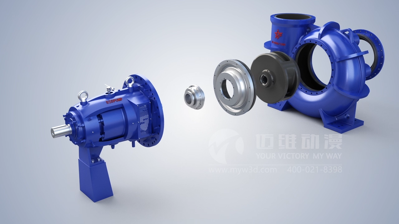 三維動(dòng)畫制作凸輪式轉(zhuǎn)子泵動(dòng)畫演示(圖2)