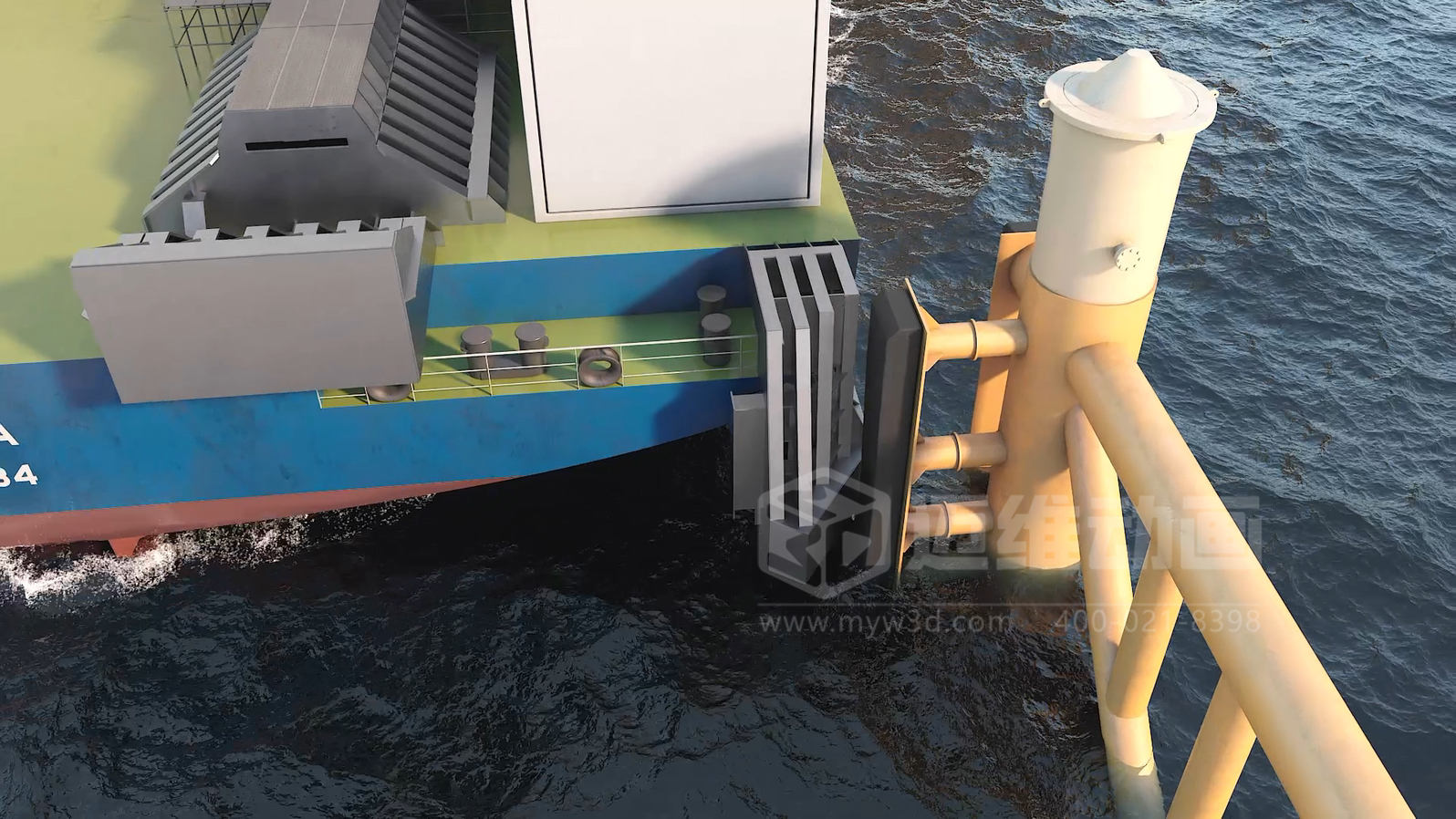 3萬噸級(jí)平臺(tái)浮托安裝三維動(dòng)畫展示(圖3)