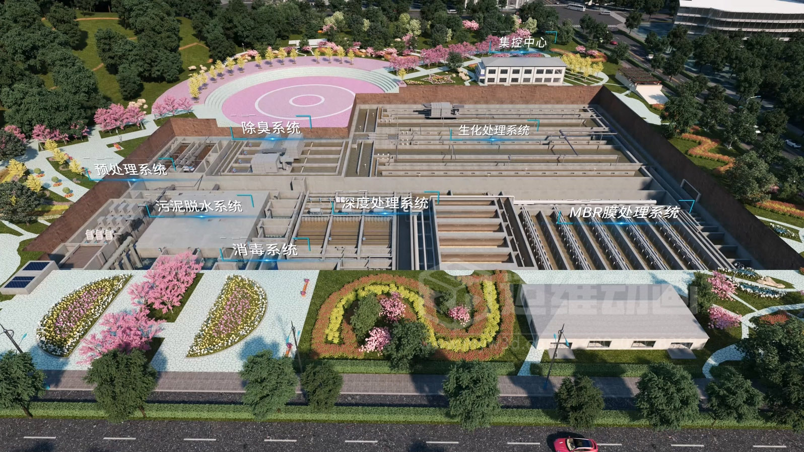 市政污水處理工藝三維動畫(圖1)