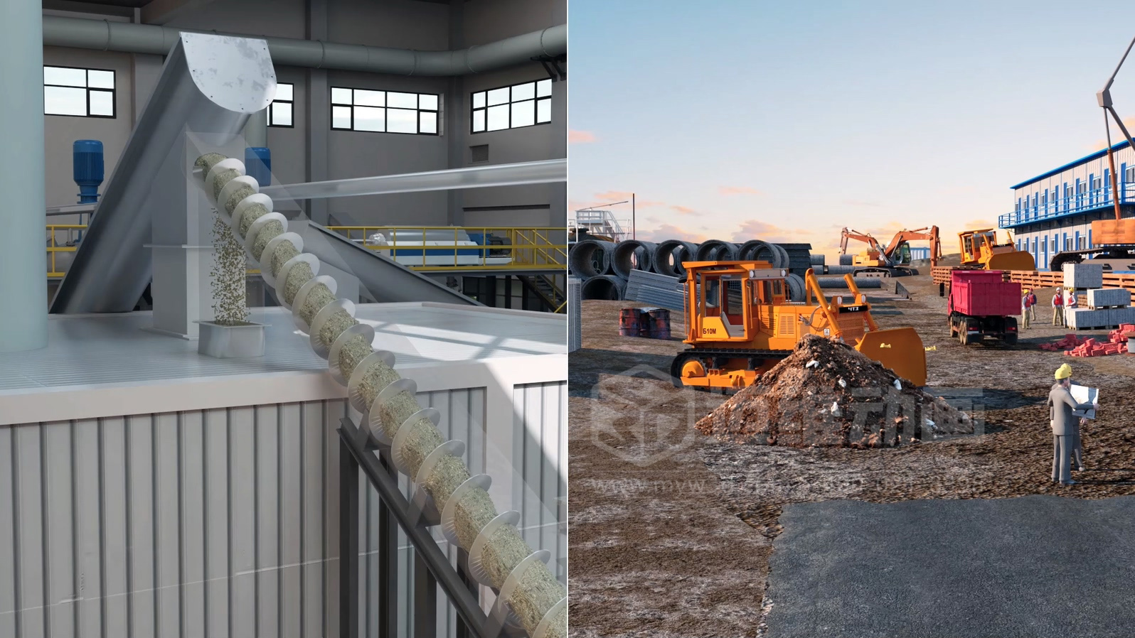 餐廚垃圾處理工藝三維動畫(圖7)