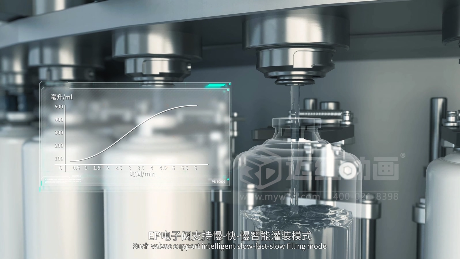 灌裝機(jī)生產(chǎn)線三維動(dòng)畫(圖5)