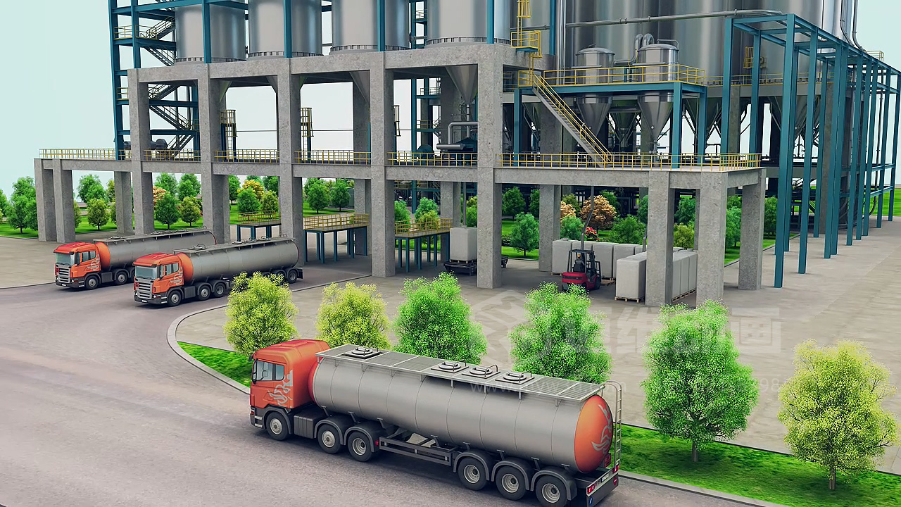 粉粒體物料處理系統(tǒng)三維動畫(圖12) 粉粒體物料處理系統(tǒng)三維動畫(圖12)