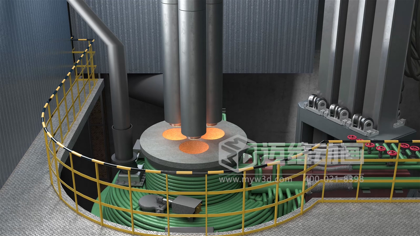 鋼包爐外精煉生產(chǎn)工藝流程三維動畫展示(圖7)
