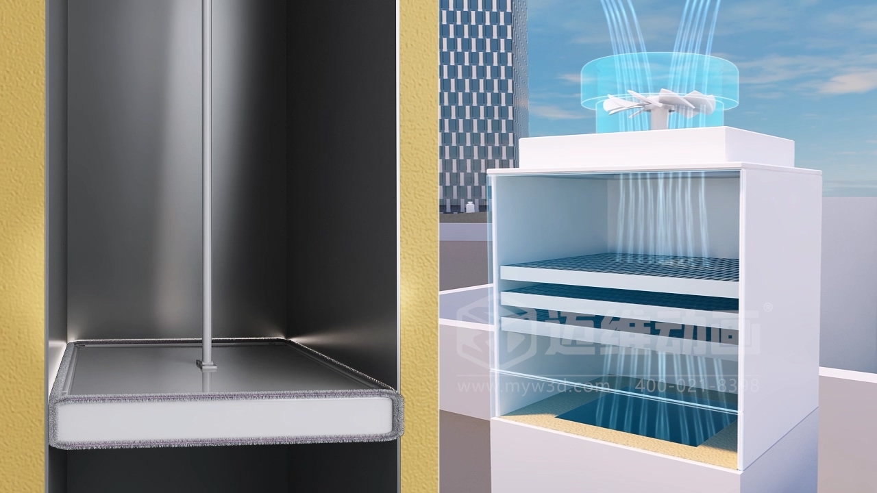 商業(yè)廣場垃圾輸送3D動畫(圖7) 商業(yè)廣場垃圾輸送3D動畫(圖7)