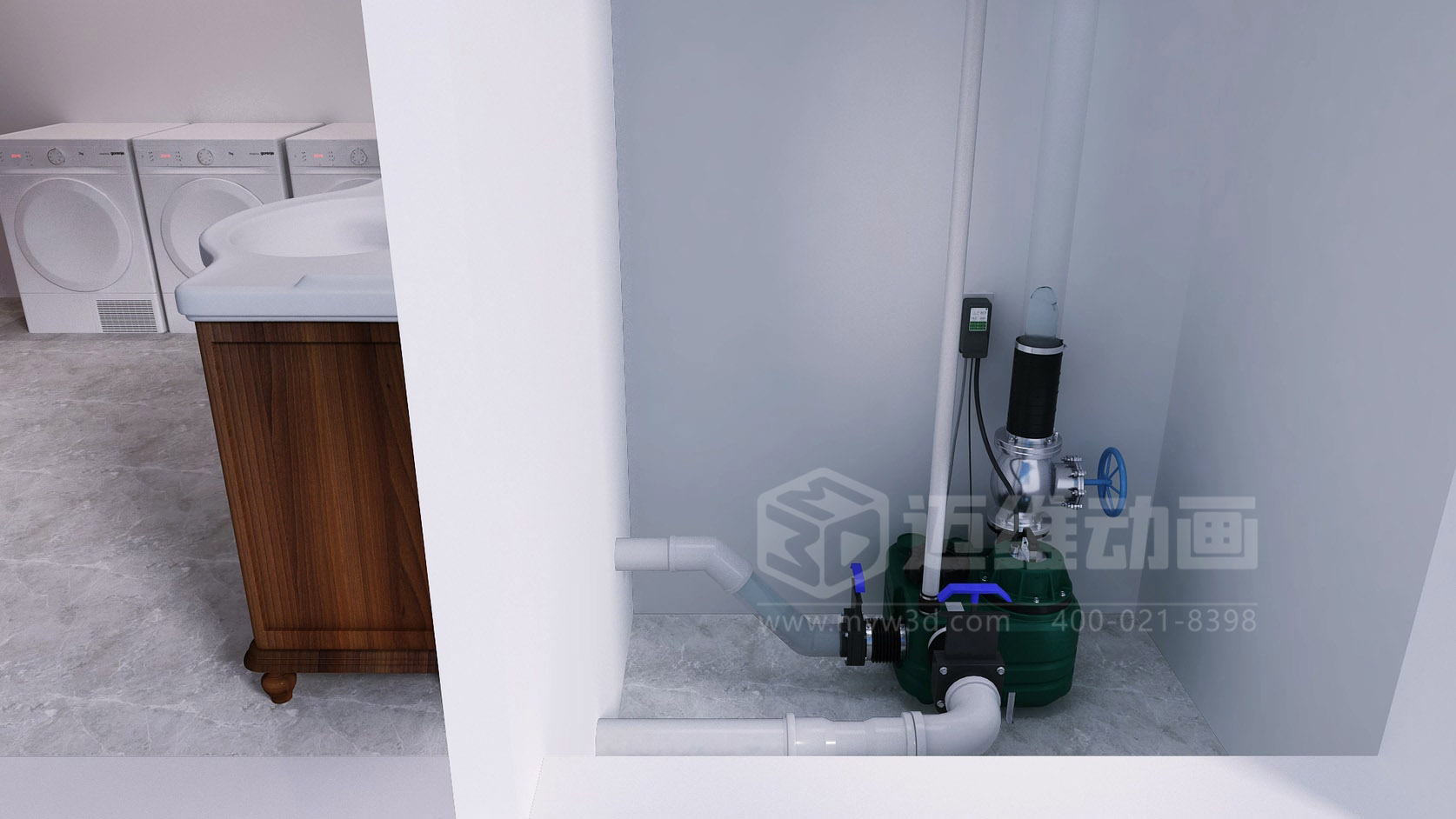 外置式污水提升泵站三維動(dòng)畫(圖2) 外置式污水提升泵站三維動(dòng)畫(圖2)